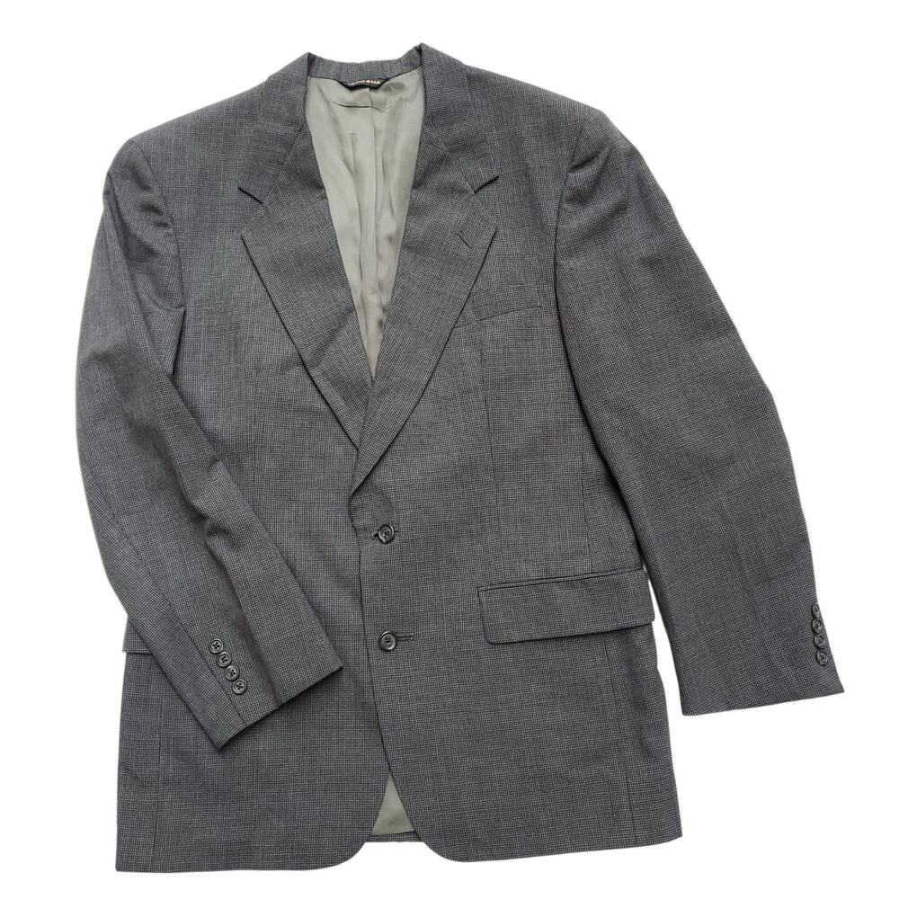 Vintage Ivy Prep Gray Wool Blazer Jacket Sport Coat 2 Button Single Vent 41R